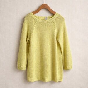 WILFRED ARITZIA sweater relaxed crewneck pullover green lightweight spring knit